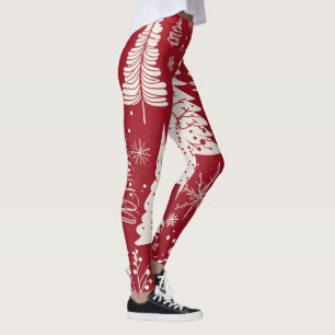 Elegante Minimale Weihnachtsbaum Leggings