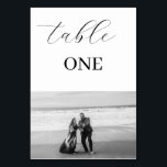 Elegante Minimalismus Foto Tischnummer<br><div class="desc">Elegante Tischnummer des Minimalistischen Fotos</div>