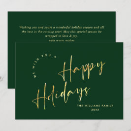 Elegante Minimalistisch Golden Christmas Gruß Feiertagskarte