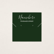 Elegante, minimalistisch grüne Ohrring-Grafikkarte