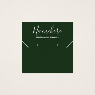 Elegante, minimalistisch grüne Ohrring-Grafikkarte