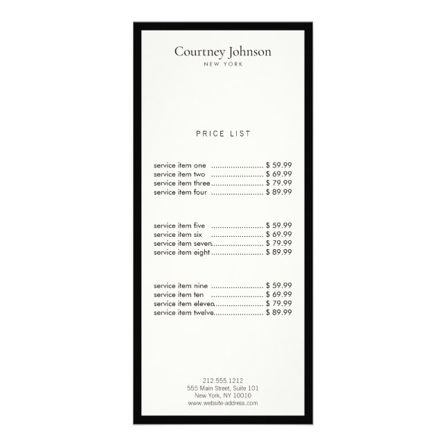 Elegante Minimalistisch Luxus Boutique Schwarz/Elf Werbekarte (Vorne)