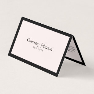 Elegante Minimalistisch Luxus Boutique Schwarz/Lt  Visitenkarten