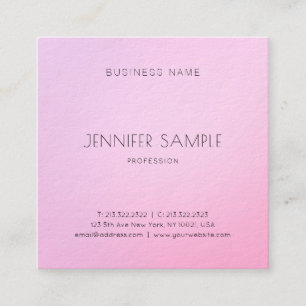 Elegante Minimalistisch Moderne Rosa Harmonie Luxu Quadratische Visitenkarte