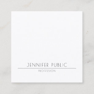 Elegante Minimalistisch Moderne Schlichte Luxus Tr Quadratische Visitenkarte