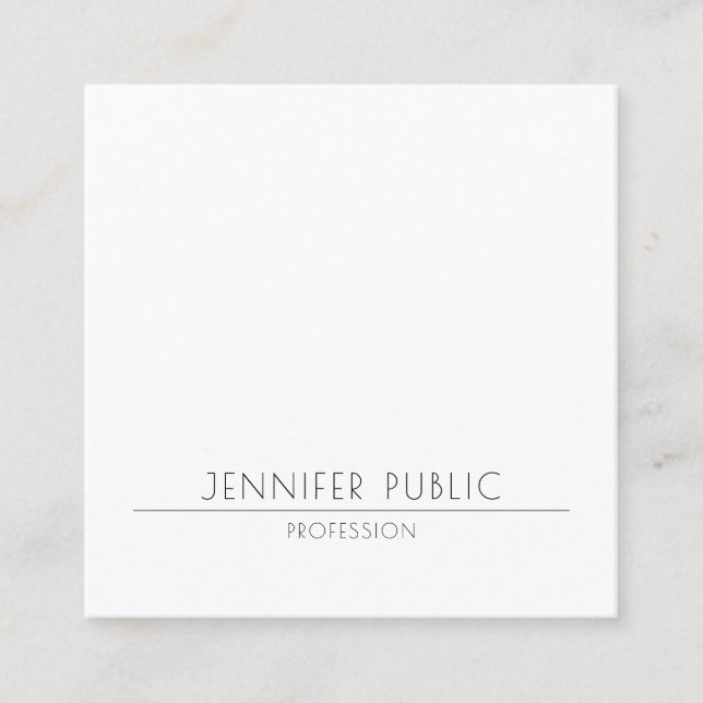 Elegante Minimalistisch Moderne Schlichte Luxus Tr Quadratische Visitenkarte (Vorderseite)