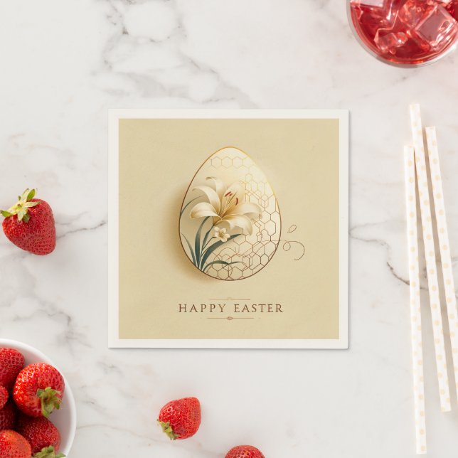 Elegante Minimalistisch Ostern Napkins Serviette (Beispiel)