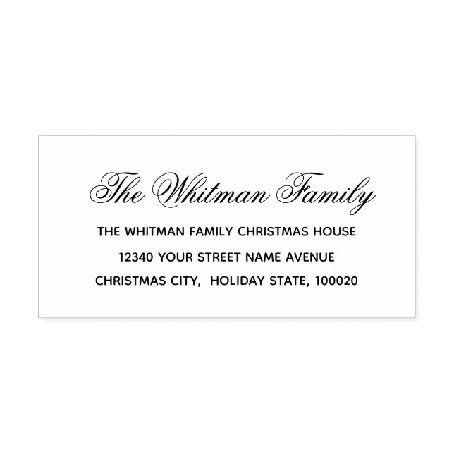 Elegante Minimalistische Adresse Permastempel (Design)