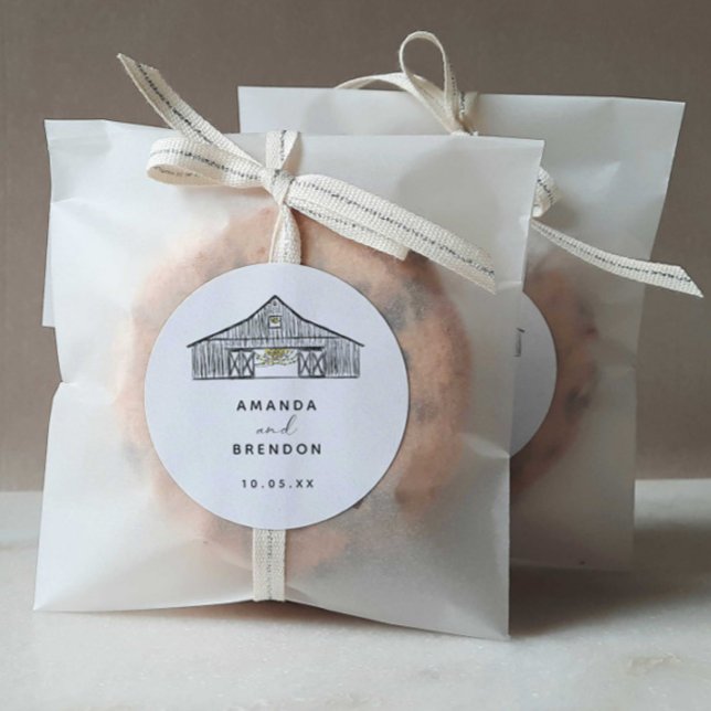 Elegante Minimalistische Barensehende Runder Aufkleber (Von Creator hochgeladen)