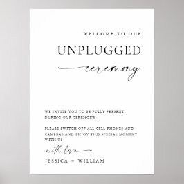 Elegante Minimalistische Begrüßungskalligrafie Poster