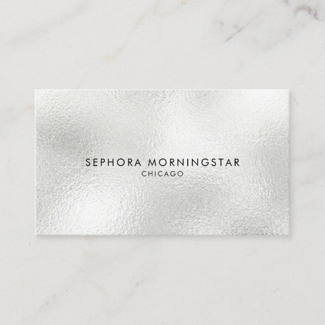 Elegante Minimalistische Berufliche Moderne Frosto Visitenkarte (Vorderseite)