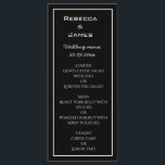 Elegante Minimalistische Black Wedding Menu Card Menükarte<br><div class="desc">Elegante Minimalistische Black Wedding Menu Card</div>