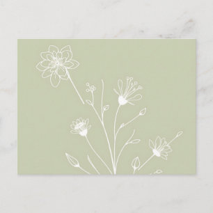 Elegante Minimalistische Blumenstrasse Postkarte