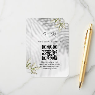 Elegante minimalistische botanische Hochzeit Begleitkarte