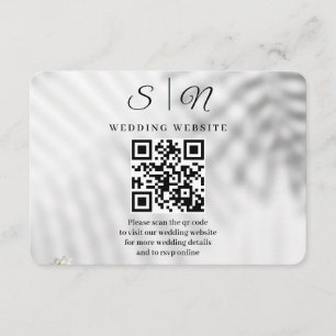 Elegante minimalistische botanische Hochzeit Begleitkarte