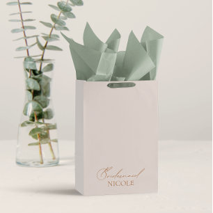 Elegante Minimalistische Bridesmaid-Favoriten Mittlere Geschenktüte