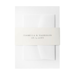 Elegante Minimalistische Creme Beige Wedding Suite Einladungsbanderole