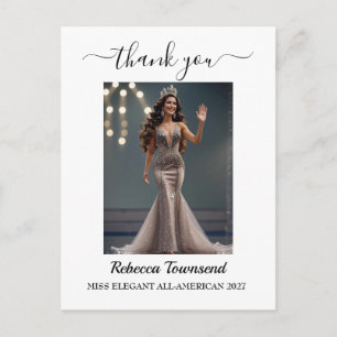 Elegante Minimalistische Dankeskarten für Schönhei Postkarte