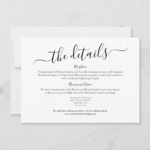 Elegante Minimalistische Details zur Hochzeit Einladung