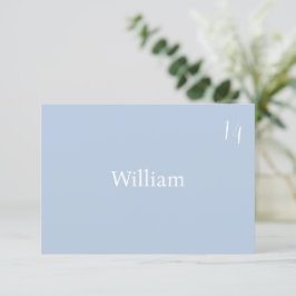 Elegante Minimalistische Dusty Blue Wedding Platzk
