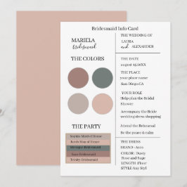 Elegante Minimalistische Dusty Rose und Sage Bride Einladung