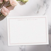 Elegante Minimalistische Dusty Rose Zwei Grenzen