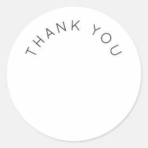 Elegante Minimalistische Einfache Brautparty Danke Runder Aufkleber