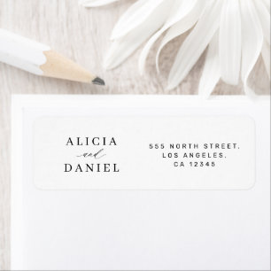 Elegante minimalistische einfache Hochzeit-Rücksen
