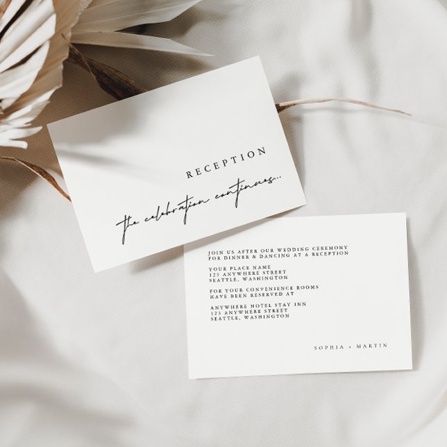 Elegante Minimalistische Einfache Hochzeitskarten RSVP Karte (Von Creator hochgeladen)