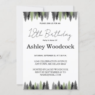 Elegante Minimalistische Einladung zum Geburtstag