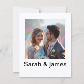 Elegante Minimalistische Einladung zur Hochzeit | 