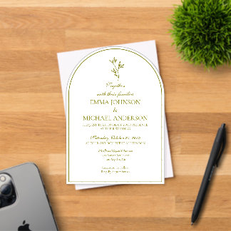 Elegante Minimalistische Einladung zur Hochzeit