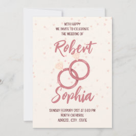 Elegante Minimalistische Einladung zur Hochzeit