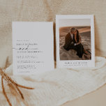Elegante Minimalistische Einladung zur Hochzeit<br><div class="desc">Dieses elegante, moderne Hochzeitsgeschenk besticht durch einen schönen kalligraphischen Schriftart und ein minimalistisches Design. Bearbeiten Sie die meisten* Formulierungen und alle Farben. * das Wort "und" ist nicht editierbar. // Für passende Artikel besuchen Sie bitte die "ALICE" Kollektion im Sincerely By Nicole Zazzle Store. * Wenn Ihnen dieses Design gefällt,...</div>