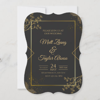 Elegante Minimalistische Einladung zur Hochzeit, e