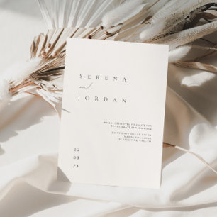 Elegante Minimalistische Einladung zur Hochzeit in