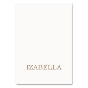 Elegante minimalistische elfenbeinfarbene Taupe-Ho Tischnummer