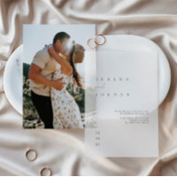 Elegante Minimalistische Elfenbeinhochzeit Einladu