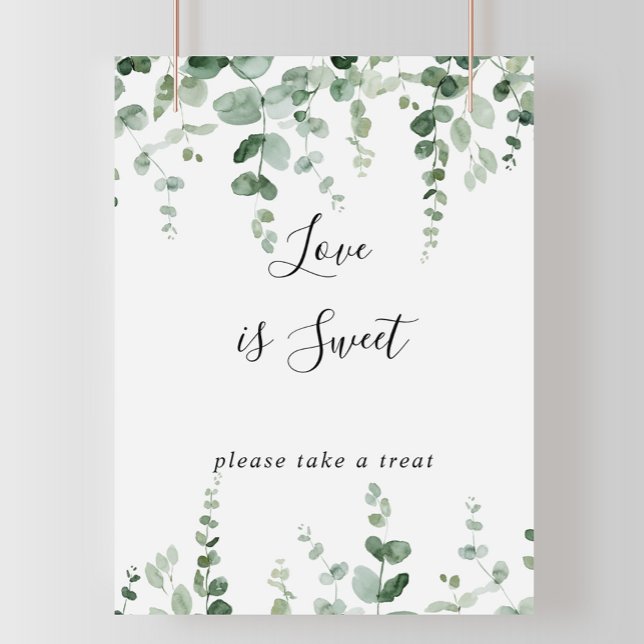 Elegante Minimalistische Eukalyptus-Liebe ist ein  Poster (Von Creator hochgeladen)