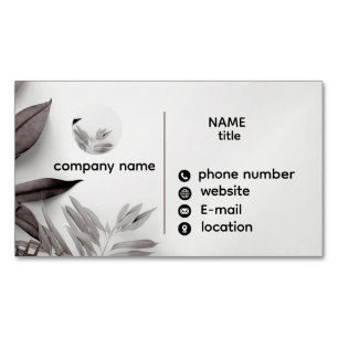 Elegante minimalistische florale Visitenkarte Magnetische Visitenkarte