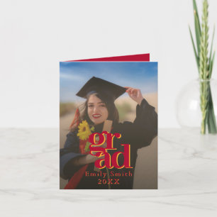 Elegante minimalistische Foto-Graduierungspartei Einladung