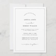 Elegante minimalistische Foto-Hochzeitseinladung