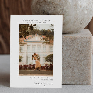 Elegante minimalistische Foto-Hochzeitswebsite RSV Einladung