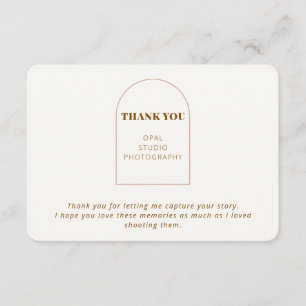 Elegante minimalistische Geschäft-Dankeschön-Karte Begleitkarte