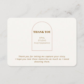 Elegante minimalistische Geschäft-Dankeschön-Karte Begleitkarte
