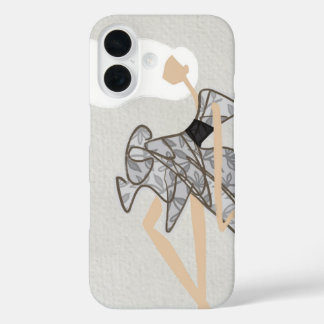 Elegante minimalistische Glamour-Modekunst iPhone 16 Hülle