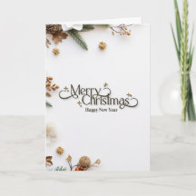 Elegante minimalistische Gold 'Frohe Weihnachten' 