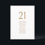 Elegante Minimalistische Gold Seating Chart Tischn<br><div class="desc">Diese individuell anpassbare Seating Chart Card ist für die Koordination mit unserer Minimalistischen Hochzeitskollektion konzipiert und verfügt über ein modernes Skript mit minimalistischem Layout. Ideal für jede Jahreszeit. Um vorzeitige Änderungen vorzunehmen,  wählen Sie Personalisieren -> Bearbeiten mit dem Entwurfstool.</div>