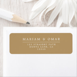 Elegante minimalistische goldene Hochzeitsrücksend