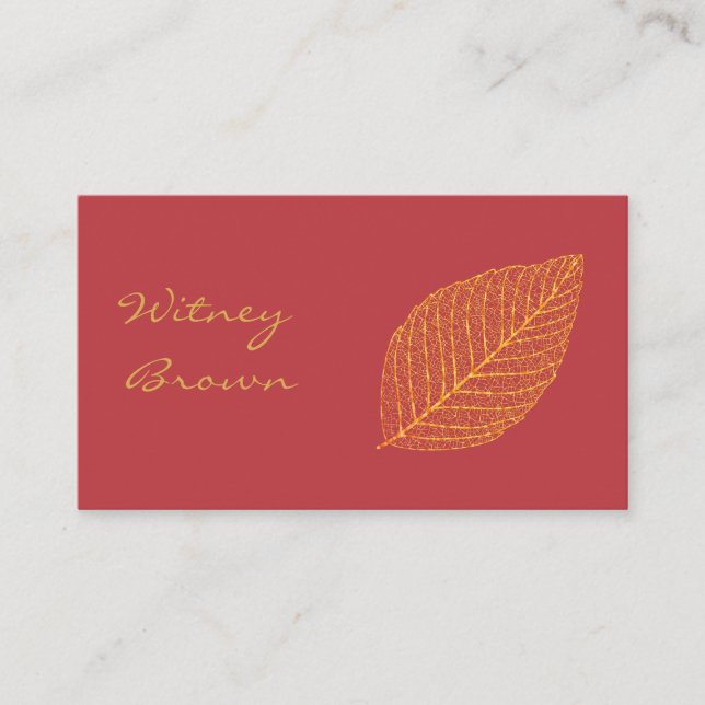 Elegante, minimalistische, goldene Visitenkarte (Vorderseite)